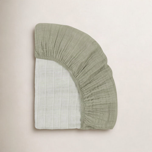 babyletto Matcha Muslin Mini Crib Sheet & Reviews | Birch Lane