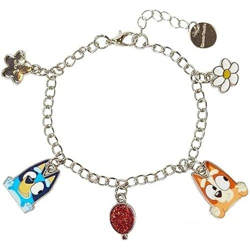 LUV HER Bluey 7" Bracelet with Metal Charms - Bluey & Bingo - Ages 3+