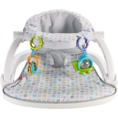 Fisher-Price Sit-Me-Up Floor Seat – Honeydew Drop (Gray)