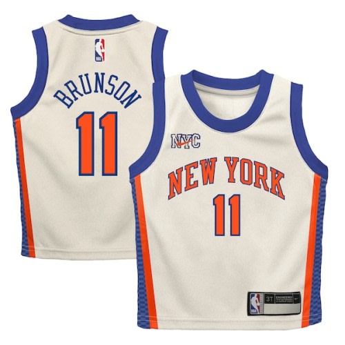 Infant New York Knicks Jalen Brunson Nike Cream 2025/26 City Edition Swingman Jersey