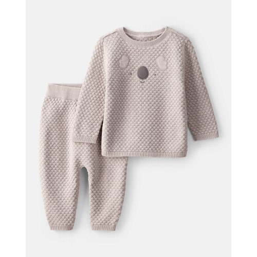 Baby Boy Koala Cotton Long-Sleeve Sweater & Pant Set - Brown | Carter's