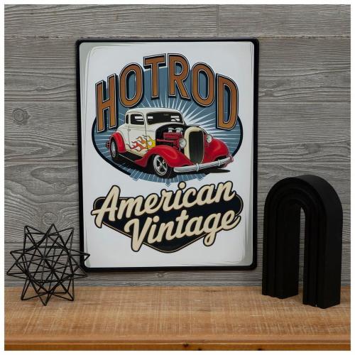 Hot Rod Metal Sign
