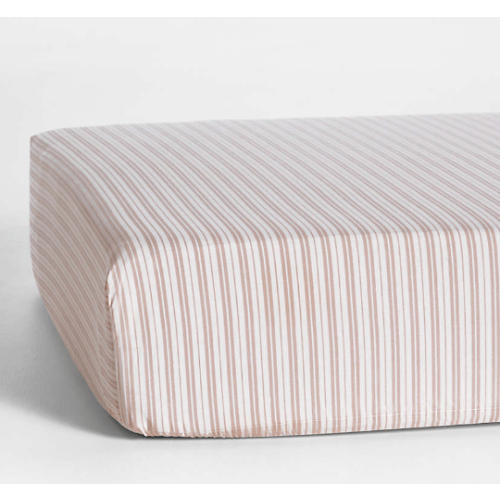 Frenchie Dusty Blush 100% Organic Cotton Baby Crib Fitted Sheet by Leanne Ford