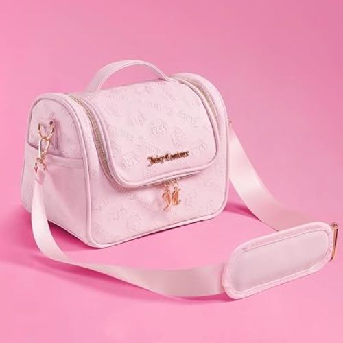Juicy Couture Lunch Purse Cooler Bag Light Pink Logo 9.55x7.67x6