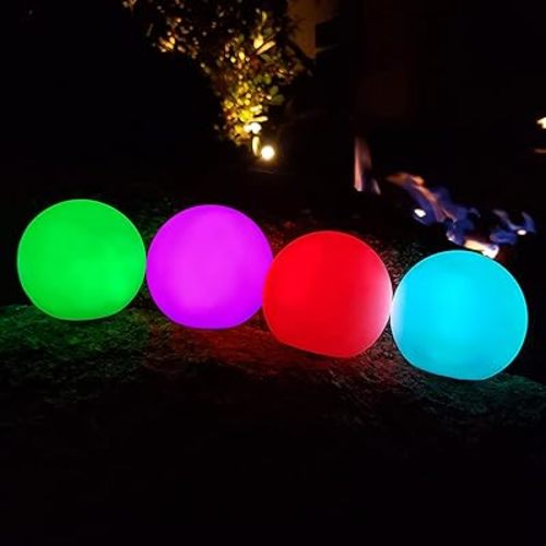 Floating Pool Light Ball, RGB Color Changing Bath Hot Tub Light, IP68 Waterproof Orb Light up Ball for Pool Gift, Glow Led Pool Balls Lights for Hot Tub,Pond,Bathtub,Spa, Decor Outdoor Indoor(4PCS)