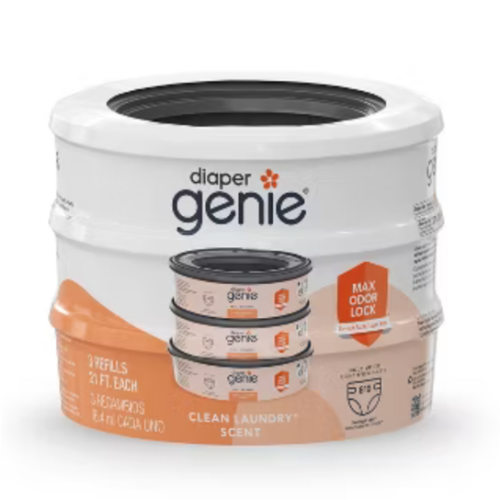 Diaper Genie Bags Refills 270 Count (Pack of 3) Clean Laundry Scent |