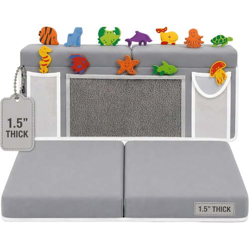 1.5" Thick Padding Bath Kneeler and Elbow Rest Pad Set by Supa Ant (Grey)