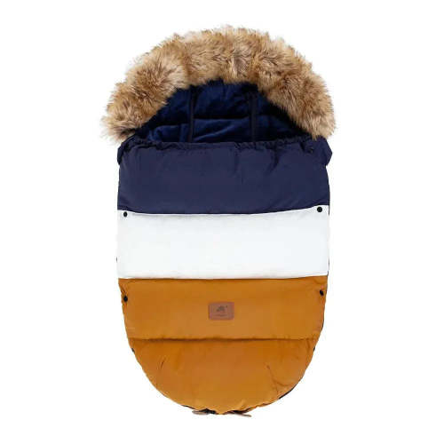 Premium Universal Stroller Footmuff with Removable Faux Fur (0-24M)