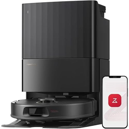 roborock Qrevo S5V Robot Vacuum and Mop, FlexiArm Edge Mopping, 12,000Pa Suction, Dual Zero-Tangle System, Smart Obstacle Avoidance, 10mm Mop Lifting, Auto Mop Washing&Drying, Self-Emptying&Refilling