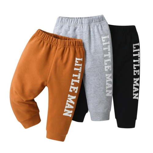 Newborn Baby Boy 3 Pack Sweatpants Solid Pants and Casual Joggers Brown 3-6 Months