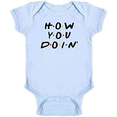 Pop Threads How You Doin Quote Funny 90s Retro Baby Toddler Kids Girl Boy T-Shirt