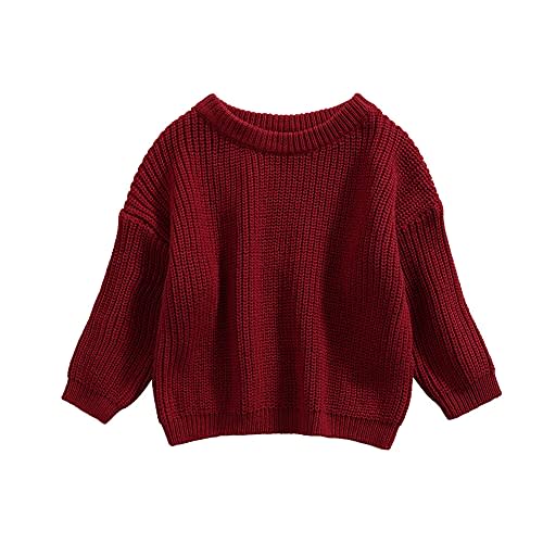 Afunbaby Baby Girl Boy Knit Sweater Blouse Pullover Sweatshirt Warm Crewneck Long Sleeve Tops for Infant Toddler