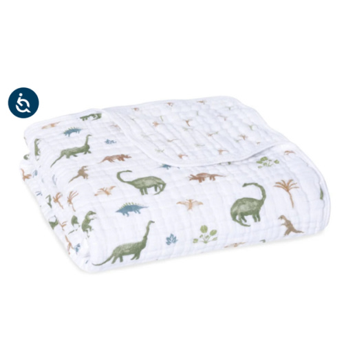 Dino Jungle Essentials Cotton Muslin Blanket | aden + anais