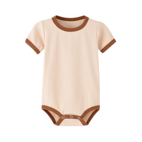 Jomixa Unisex Baby Short-sleeve Bodysuit, Organic Cotton Baby Clothes for Infant