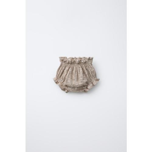 EMBROIDERED FLOWER BOTTOMS - Mink | ZARA United States