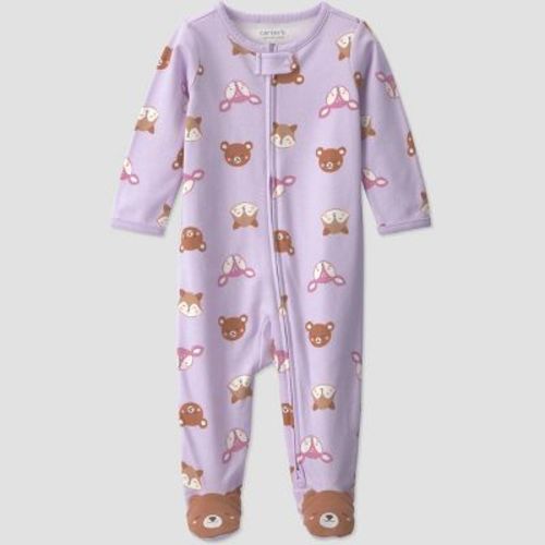 Carter's Just One You® Baby Girls' Wilderness Animals Sleep N' Play - Light Purple 9M