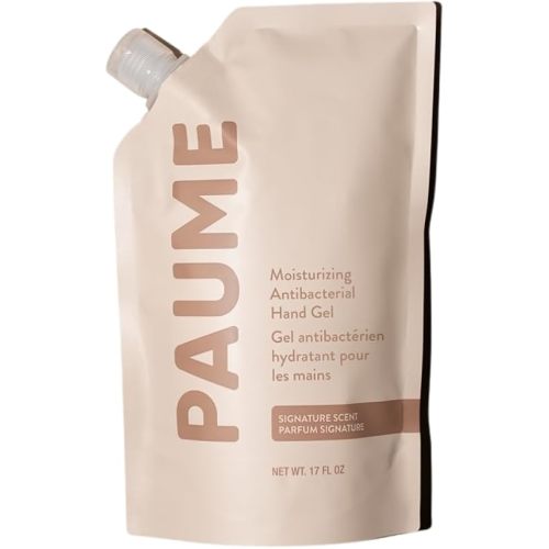 PAUME Moisturizing Antibacterial Sanitizer Hand Gel, Silicon & Paraben Free, No Artificial Fragrances & Vegan, Long-Lasting Hydration (17 Fl Oz)