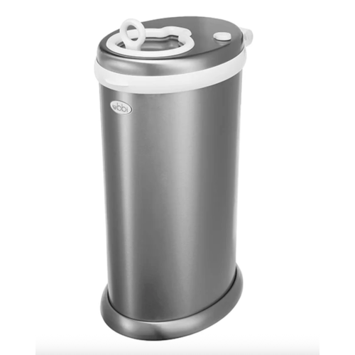 stainless steel diaper pail in Chrome
