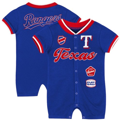 Newborn Texas Rangers Outerstuff Royal Pinch Coverall