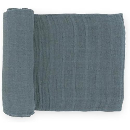 Little Unicorn Premium Cotton Swaddle Baby Blanket | Breathable Fabric | for swaddling, Play, Nursing & More (Sea)