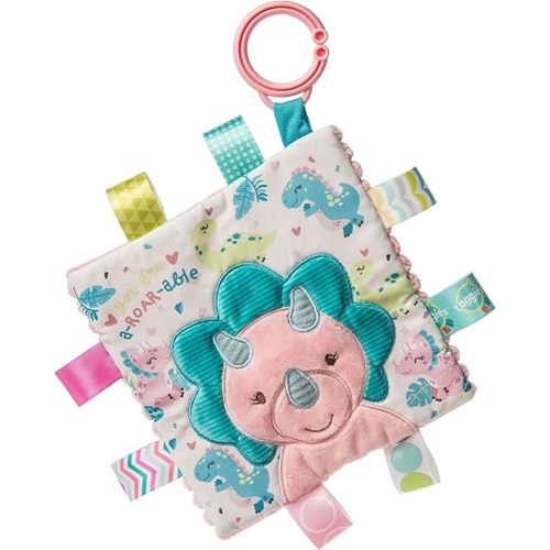 Mary Meyer Taggies Crinkle Me Baby Paper and Squeaker Soft Toy, 6.5 x 6.5-Inches, Aroar-a-Saurus Dinosaur