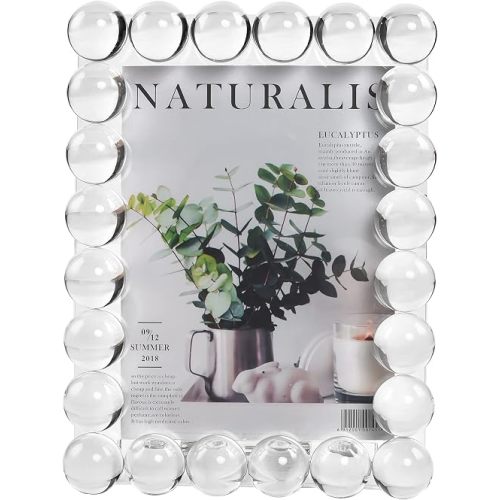Crystal 5x7Inch Picture Frame Decor, Wedding Frame Tabletop Display, Display Pictures 5''x 7'', Comes with Gift Box