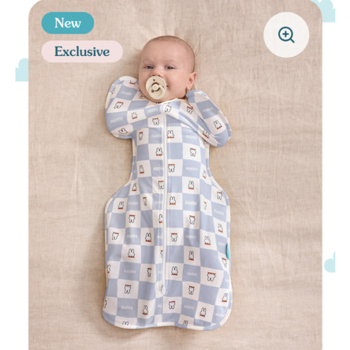 Swaddle Up™ 1.0 TOG Cotton Blue Miffy Checker