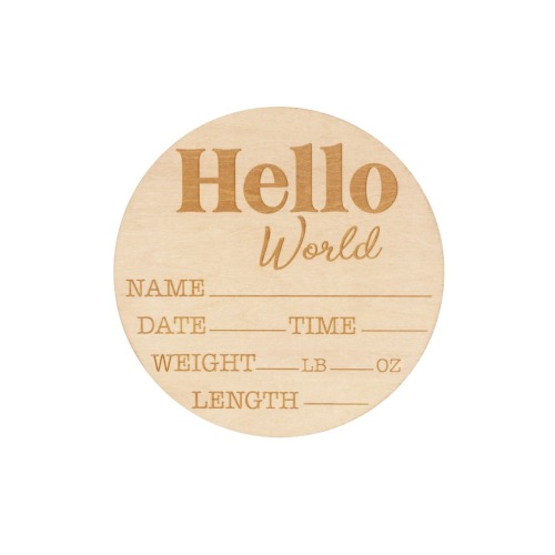 Wooden Milestone Birth Announcement Board