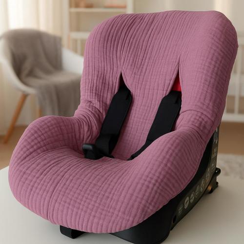 Organic Muslin Baby Car Seat Cover: Breathable Cotton Car Seat Protector, infant car seat cover liner