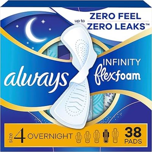 Always Infinity Flexfoam Pads with Wings (38 Count) - Size 4