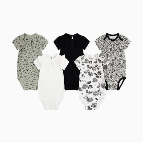 Elevated Bodysuit (5 Pack) - Snow White/Black