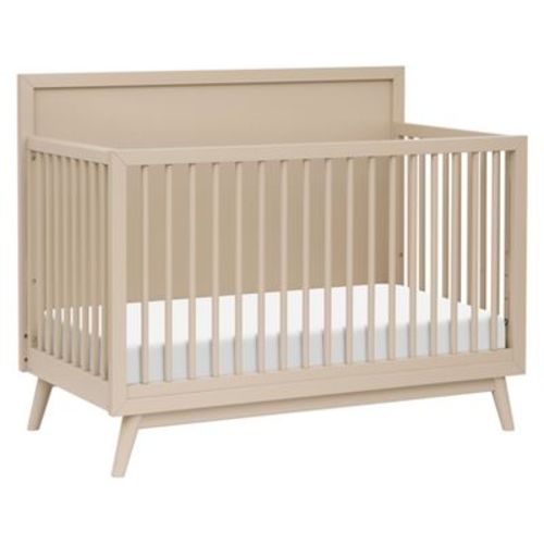 Babyletto Palma Mid-Century 4-in-1 Convertible Crib with Toddler Bed Conversion Kit - Taupe
