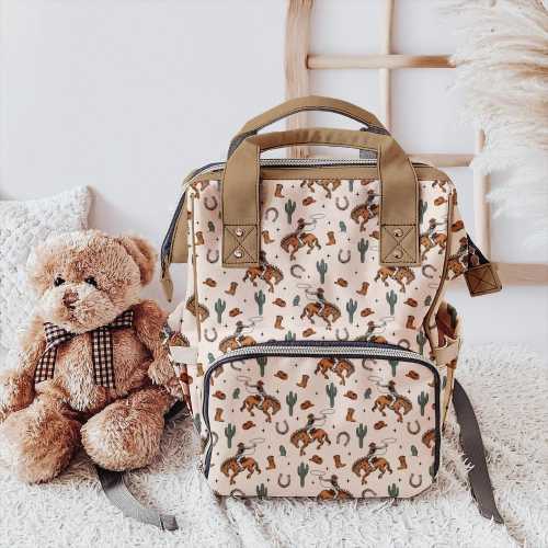 Cowboy Diaper Bag Backpack | Western Baby Travel Bag for Parents
