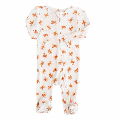 Cutie Crabs Zipper Footie (NB)