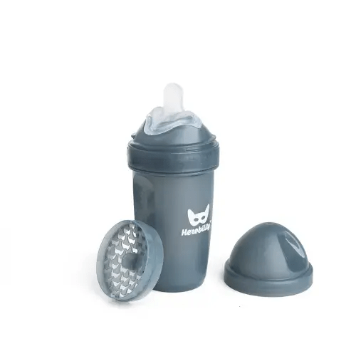 Double Anti-Colic Baby Bottle LT 240 ml/8.5 floz Iron Blue – Herobility