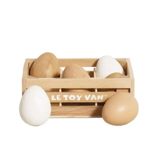 Brands We Love Farm Eggs Wooden Market Crate - 7 Piece by Janie and Jack