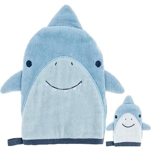 Stephen Joseph Bath Mitt with Finger Puppet, Shark