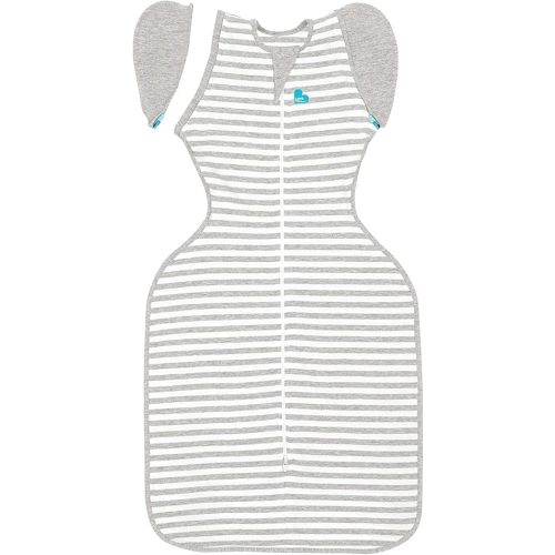 Love to Dream Swaddle UP Transition Bag, Patented Zip-Off Wings, Gently Help Baby Safely Transition from Being Swaddled to arms Free Before Rolling Over, Gray, Large, 19-24 lbs