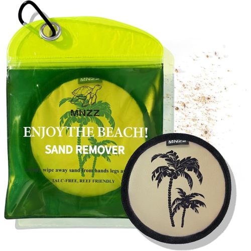 MNZZ Sand Remover Bag Sand Eraser Pouch Quick Dry Compact Lightweight Portable Travel Essentials Beach Pool Camping Hiking Blanket Chair Cover Shell Tent Canopy Umbrella Hat Clip Holder