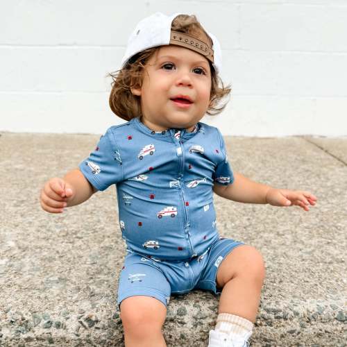 Ambulances Summer Zip Romper