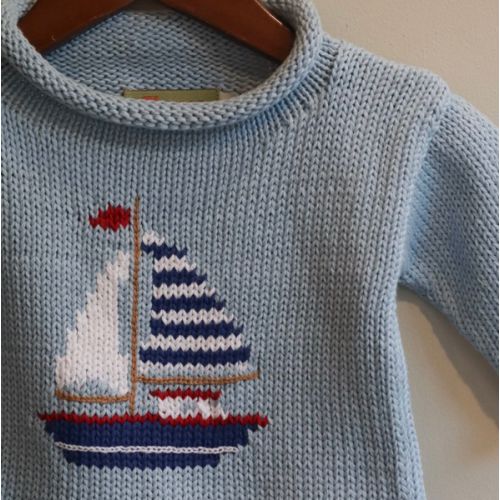 Roll Neck Sailboat Sweater – Caline for Kids