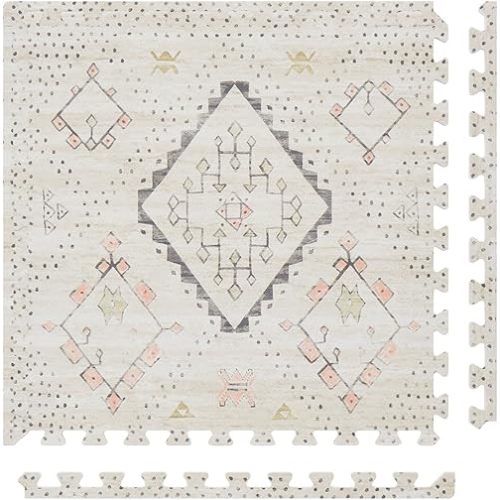 House of Noa Baby Play Mat – 4x6 Oat Ula – Set of 6 Tiles – Cushioned EVA Foam Play Mat for Floor, Soft Interlocking Baby Crawling Mats for Hard Floors