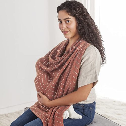 Itzy Ritzy Breastfeeding Boss Multi-Use Baby Wrap & Nursing Cover, Mudcloth