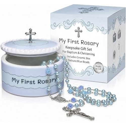 My First Rosary and Keepsake Box, Baptism Gifts for Boys