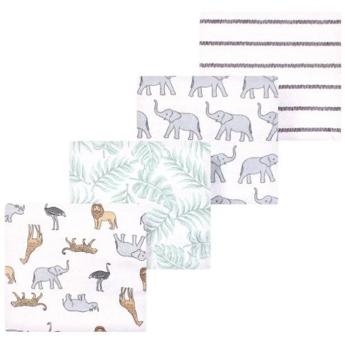 Luvable Friends Little Treasure Flannel Receiving Blankets 4pk