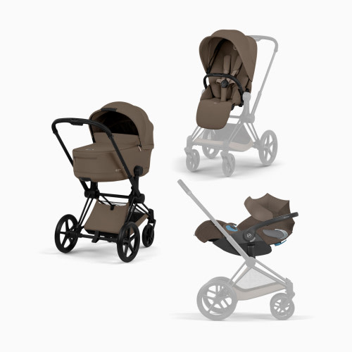 Cybex PRIAM + CLOUD T + PRIAM Fold Lux Travel System - Coconut Brown