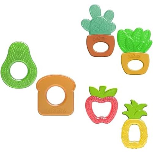 Dr. Brown's AquaCool Water-Filled Teether, Cooling Teether Toy for Babies, Soothes Sore Gums, Whimsical Shapes, BPA-Free, 0m+, Variety 6-Pack