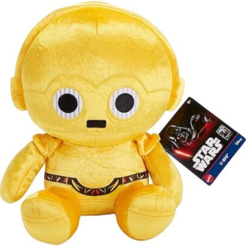 Mattel Star Wars Return of the Jedi Snug Club Plush Toy, C3-PO Soft Character Doll, 40th Anniversary Collectible, Approx. 7-inch