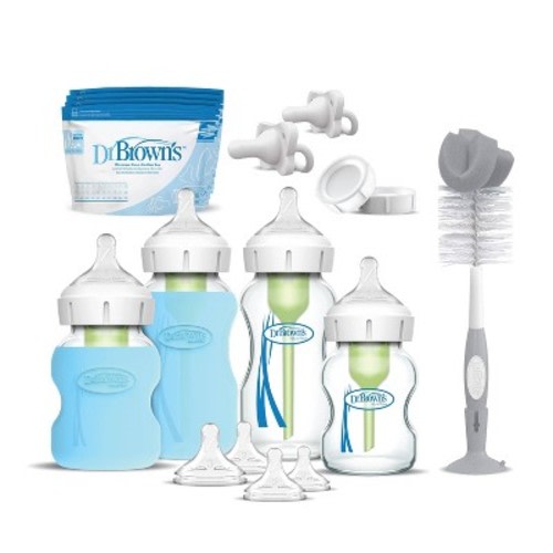 Dr. Brown's Anti-Colic Wide Neck Glass Baby Bottle Gift Set - 14ct