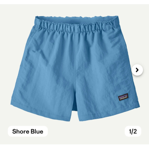 Patagonia Baby Baggies™ Shorts Shore Blue